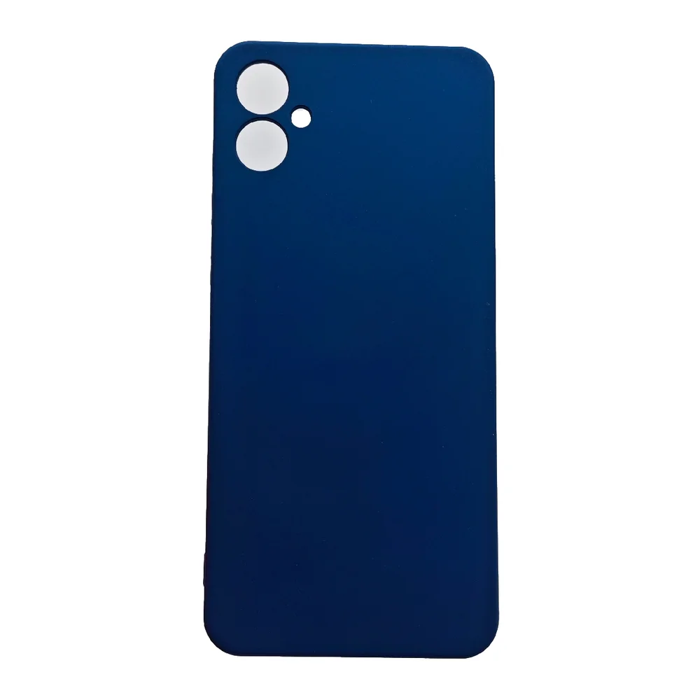 Imagem 1 de 4 do produto Capa Capinha Compatível Com Samsung Galaxy A06 A065 Tela 6.7 Silicone Aveludada Premium Cor:azul Escuro