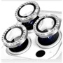 Kit 3 Películas Lente Câmera Strass Brilho Compatível Com Iphone 14 15 16 Proteção Cor:prata;tamanho:iphone 16 Pro