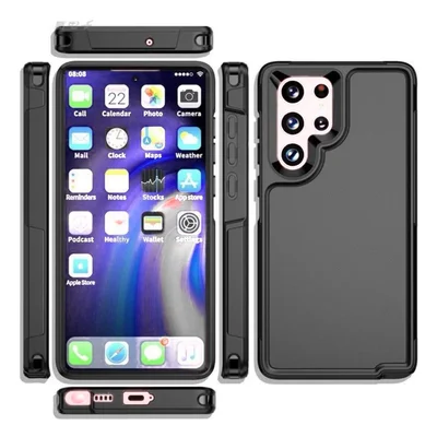 Capa Capinha Anti Impacto Proteção Resistente Wuming Samsung Família S - Preto - S23 Ultra