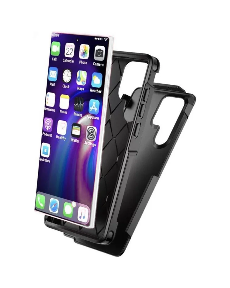 Imagem 4 de 4 do produto Capa Capinha Anti Impacto Proteção Resistente Wuming Samsung Família S - Preto - S23 Ultra