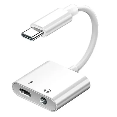 Adaptador De Audio P2 E Type-c Para Type-c Tomate Mtc-7003