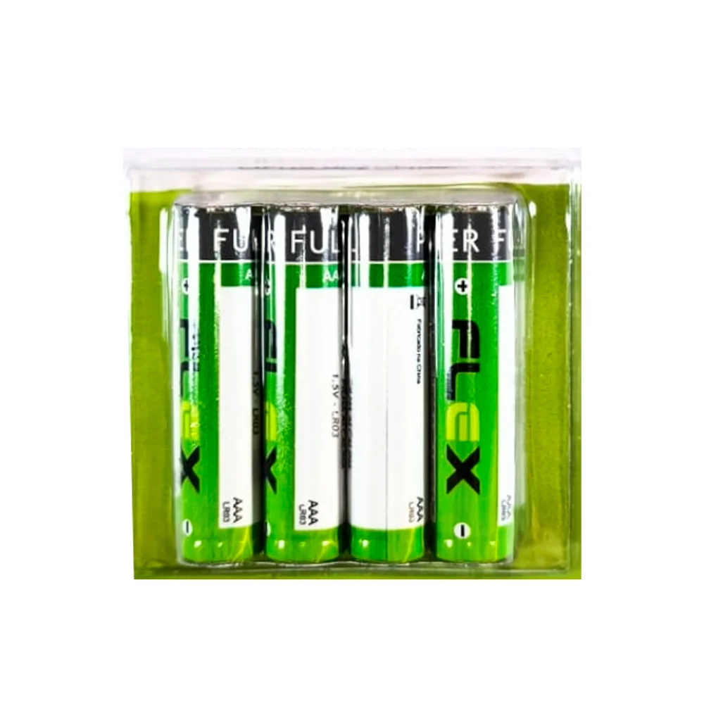 Cartela De Pilhas Alcalina Aaa 8 Unidades Fk-aaak8 Flexgold