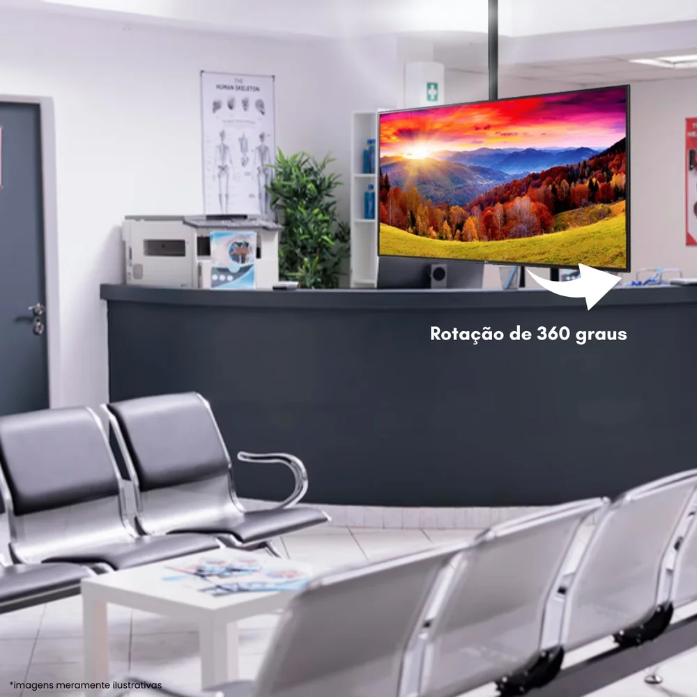 Imagem 2 de 5 do produto Suporte De Teto Para Tv 10” A 80” Brasforma Sbrp1650 Preto - 3 Unidades
