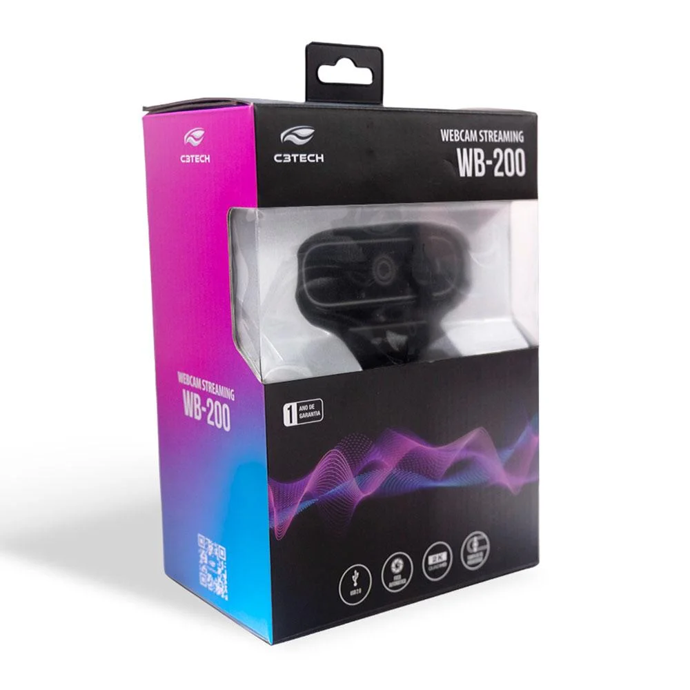 Imagem 5 de 5 do produto Câmera Webcam C3tech Qhd 2k - Wb-200bk