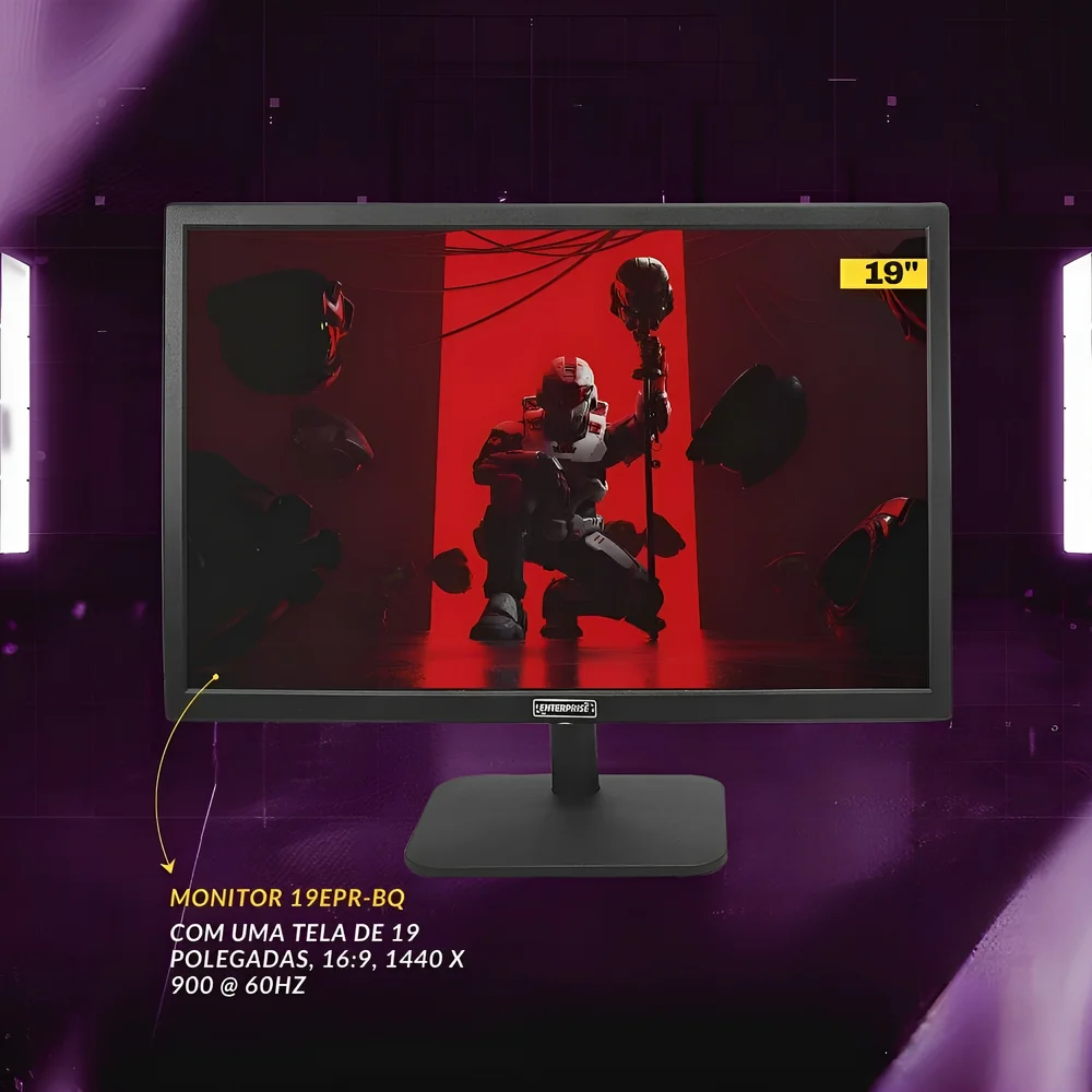 Monitor LED 19 Enterprise 19epr-bq Preto Vesa Widescreen Box Monitor LED 19 Enterprise 19epr-bq Preto Vesa Widescreen Box