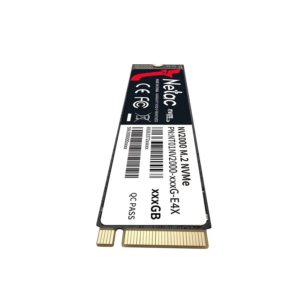 Imagem 3 de 5 do produto SSD Netac Nv2000 256gb Nvme M.2 2280 Leitura 2500mbs Gravação 1000mbs - Nt01nv2000-256-e4x