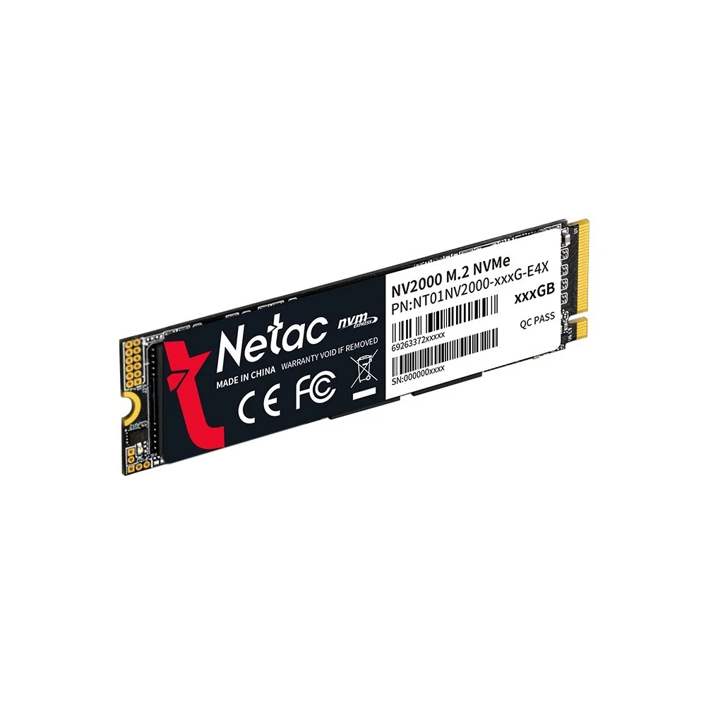 Imagem 4 de 5 do produto SSD Netac Nv2000 256gb Nvme M.2 2280 Leitura 2500mbs Gravação 1000mbs - Nt01nv2000-256-e4x