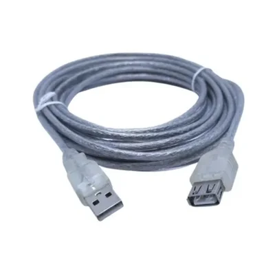 Cabo Extensão Usb 2.0 A Macho X Femea 5m Cristal Kit 3 Pçs