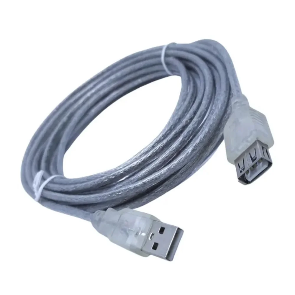 Imagem 5 de 5 do produto Cabo Extensão Usb 2.0 A Macho X Femea 5m Cristal Kit 3 Pçs