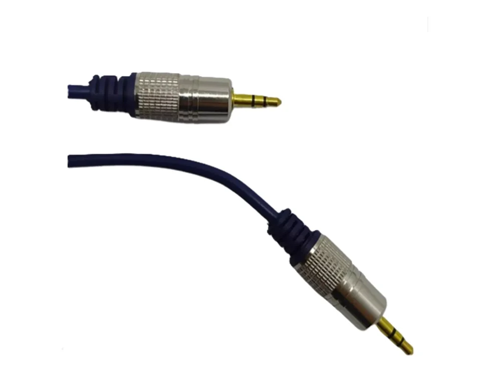 Imagem 2 de 5 do produto Cabo P2 Stereo + P2 Stereo Metal Profissional  5m  Kit 3 Pçs