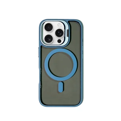 Capa Capinha Super Premium Magsafe Magnética Com Suporte Bracket + Película De Câmera Para Iphone 16