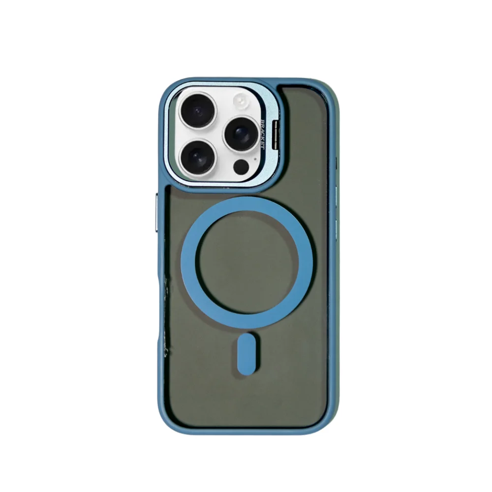 Capa Capinha Super Premium Magsafe Magnética Com Suporte Bracket + Película De Câmera Para Iphone 16