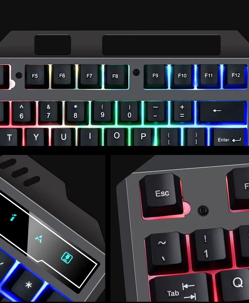 Imagem 4 de 5 do produto Teclado Gamer LED RGB Semi Mecânico A Prova D Água Bm-t05