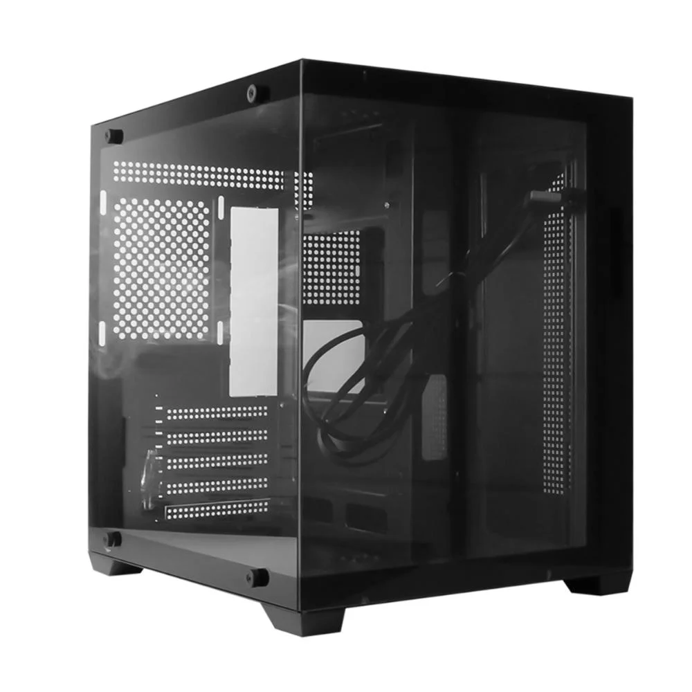 Gabinete Gamer Mini Tower, Desktop PC, Painel Transparente, Usb 3.0, 5 Slots De Expansão, Home Office, Montagem Setup