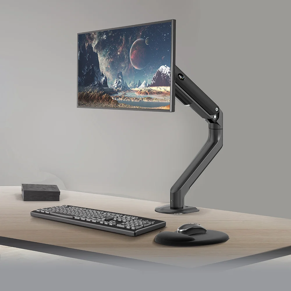 Imagem 4 de 5 do produto Suporte De Mesa Articulado  Elg F82n 17'' - 35'' Vesa, Com Pistão De Gás