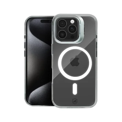 Capa Para Iphone 15 Pro Max - Magsafe Crystal Armor Stand - Não Amarela - Gshield