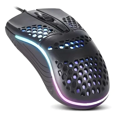 Mouse Gamer LED RGB 4 Botões 1200 Dpi Hrebos Hs-189