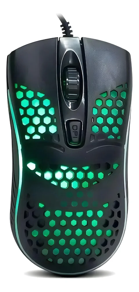 Imagem 2 de 4 do produto Mouse Gamer LED RGB 4 Botões 1200 Dpi Hrebos Hs-189