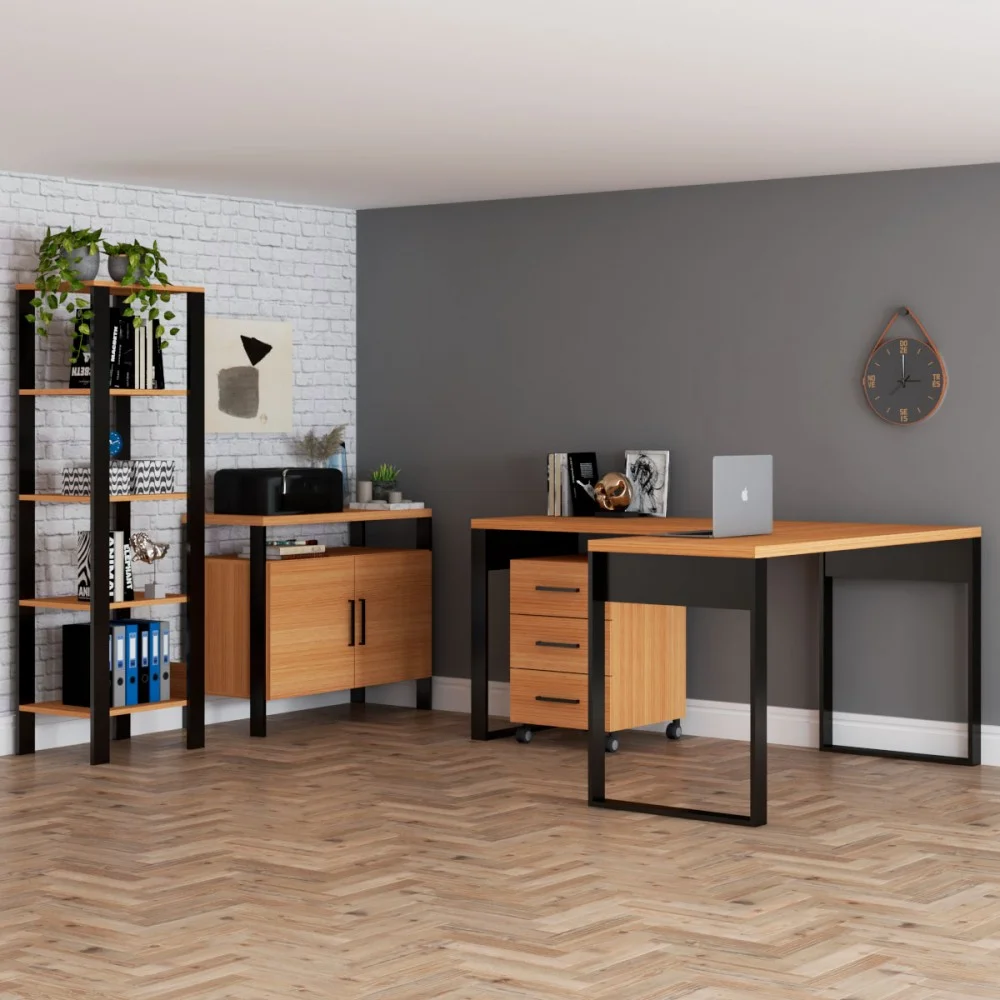 Imagem 4 de 4 do produto Conjunto Home Office 4 Peças 100% Mdf Pratice - Pradel