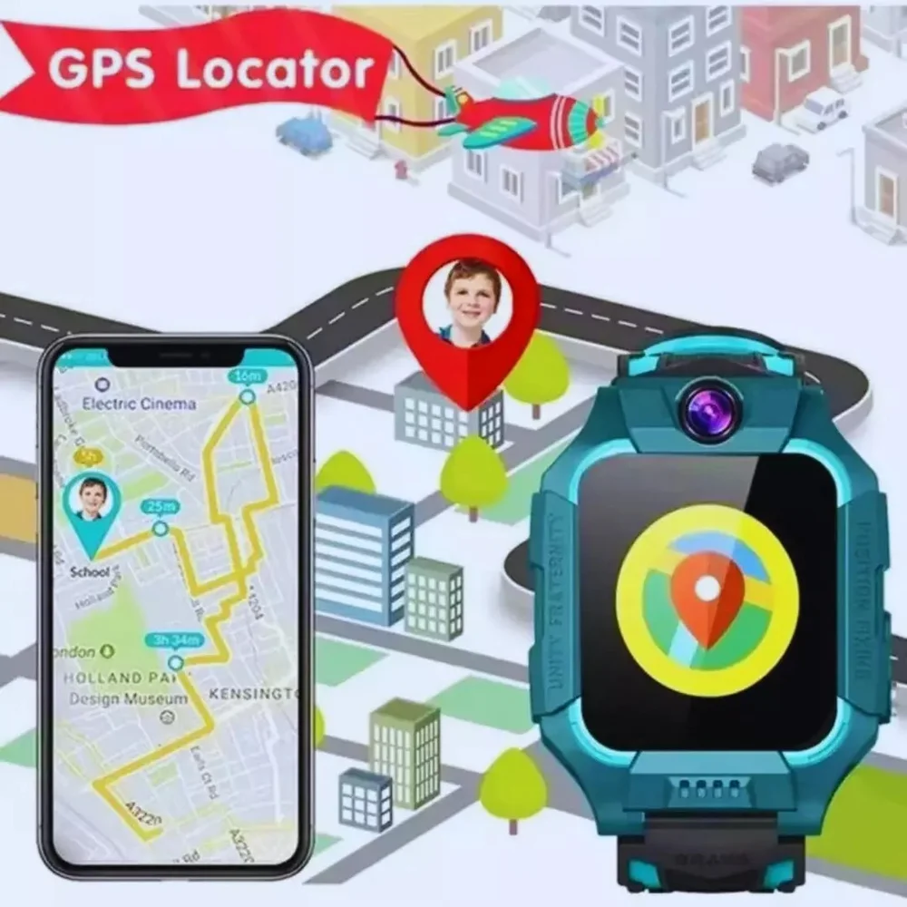 Imagem 3 de 5 do produto Smartwatch Infantil Howear Hw C5 Chip 2 Cameras Gps Sos Duas - Verde