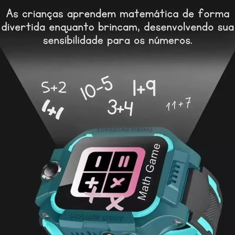 Imagem 4 de 5 do produto Smartwatch Infantil Howear Hw C5 Chip 2 Cameras Gps Sos Duas - Verde