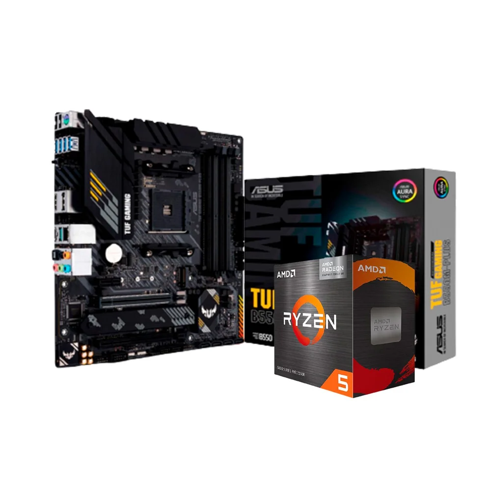 Kit Upgrade Amd Ryzen 5 5600gt Placa Mãe Asus Tuf Gaming B550m-plus Am4