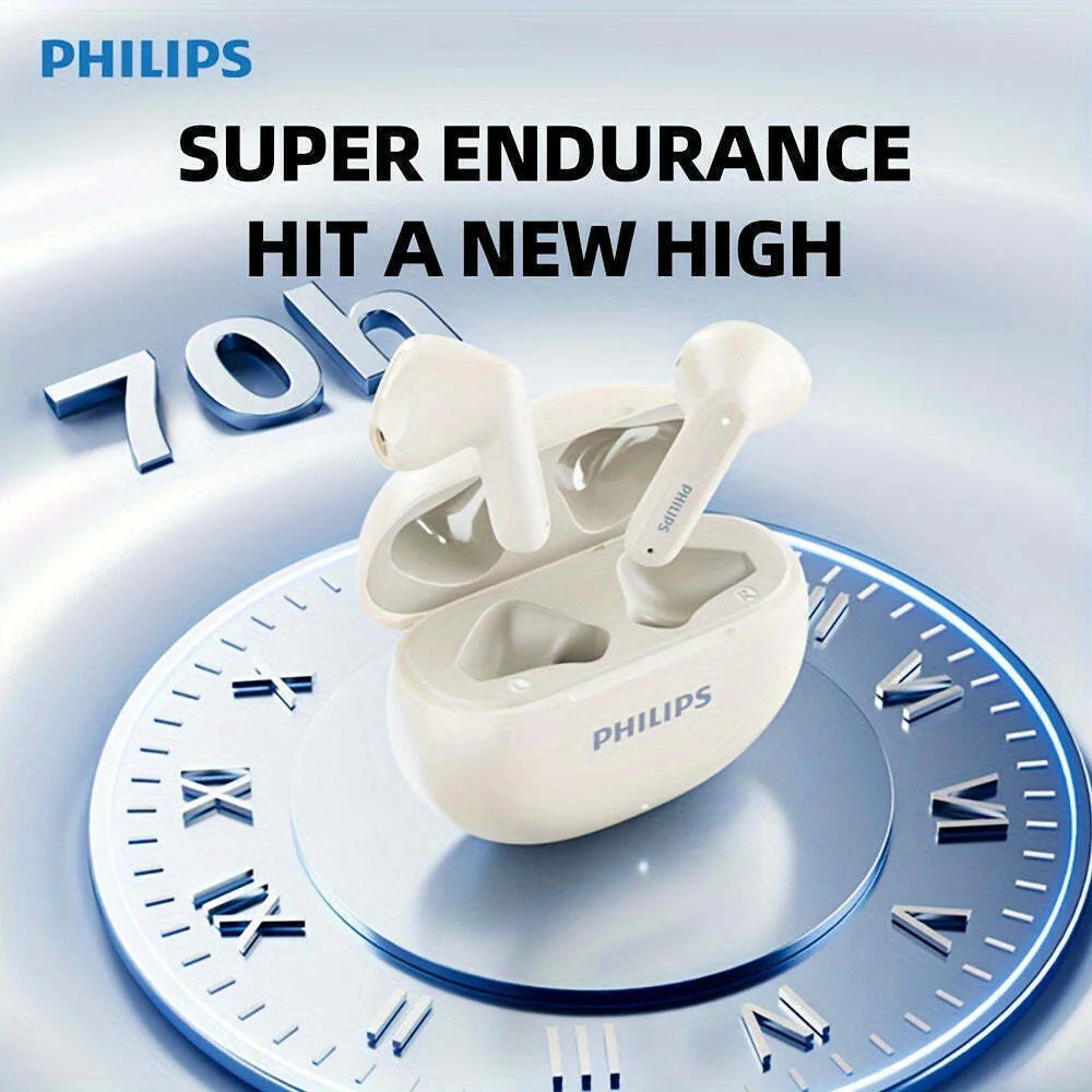 Imagem 3 de 3 do produto Fones Philips Bt53 2024 Sem Fio Cancelamento De Ruido Branco.