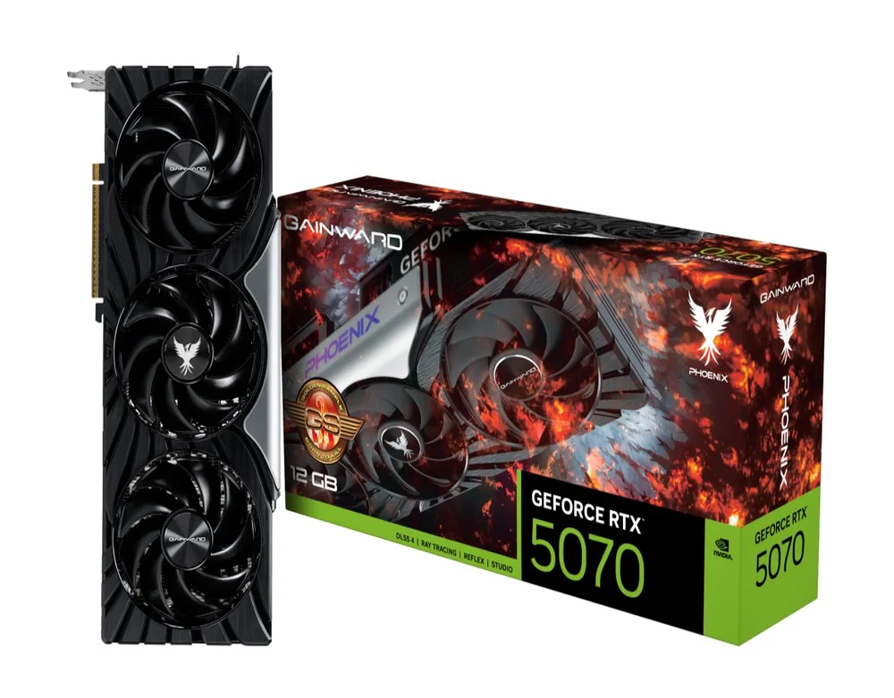 Placa De Video Gainward RTX 5070 Phoenix 12gb Gddr7 192 Bits - Ne75070019k9-gb2050x