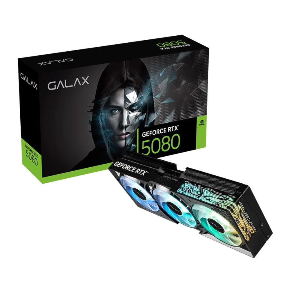 Placa De Vídeo Galax Nvidia Geforce RTX 5080 1click Oc 16gb Gddr7 256bits