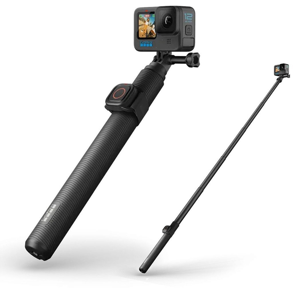 Bastão Extensor + Controle Remoto Gopro À Prova D’água - Preto - Unissex - Único
