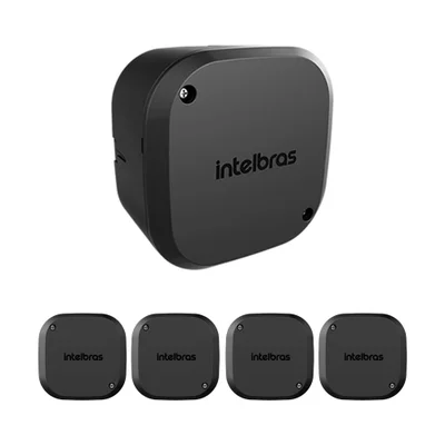 Kit 5 Caixas De Passagem Plástica Câmeras Bullet/dome Interno Vbox 1100 Black Intelbras