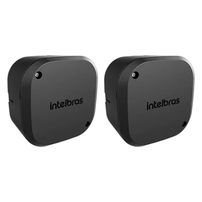 Kit 2 Caixas De Passagem Plástica Câmeras Bullet/dome Interno Vbox 1100 Black Intelbras