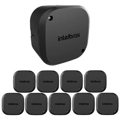 Kit 10 Caixas De Passagem Plástica Câmeras Bullet/dome Interno Vbox 1100 Black Intelbras
