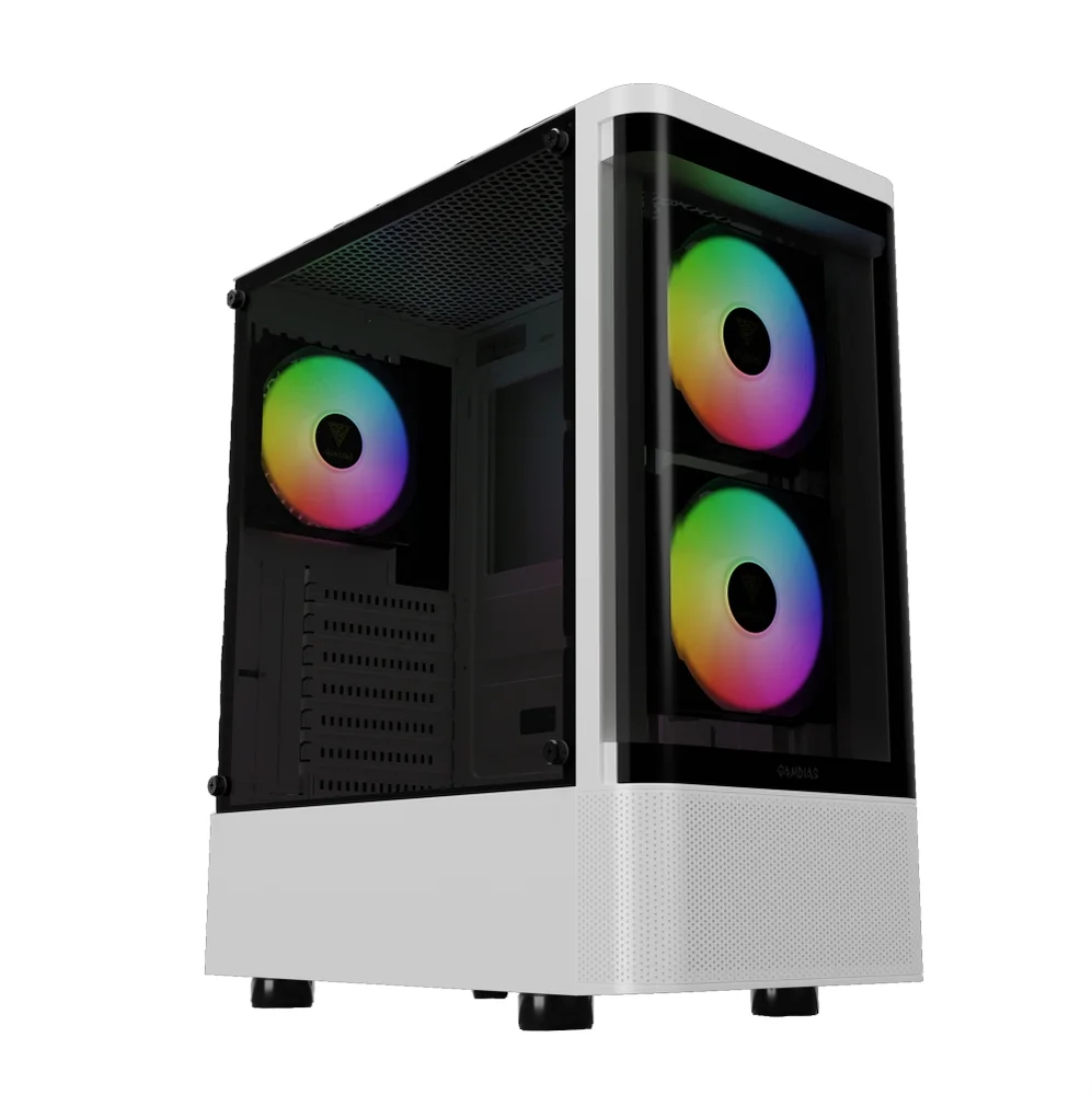 Gabinete Gamer Gamdias Talos E3 Cg Wh, Mid-tower, Vidro Temp, 3 Fans, White - Talos E3 Cg Wh