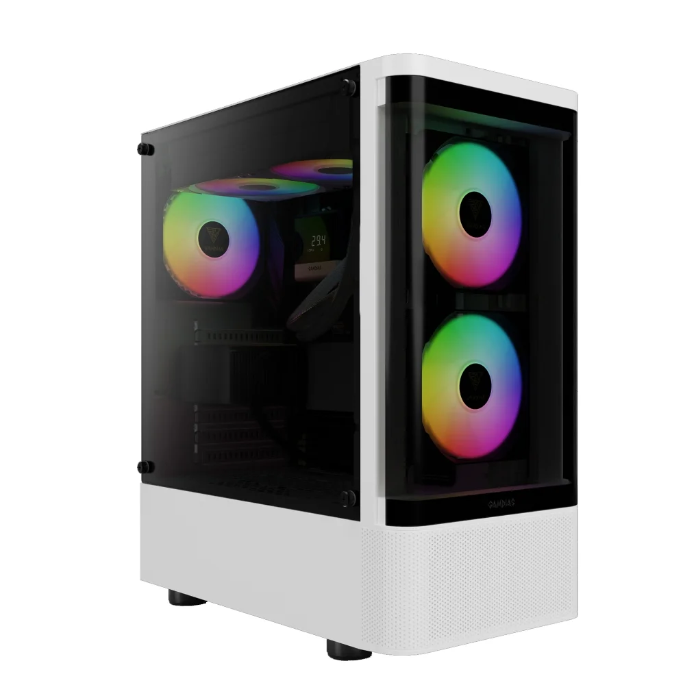 Imagem 4 de 5 do produto Gabinete Gamer Gamdias Talos E3 Cg Wh, Mid-tower, Vidro Temp, 3 Fans, White - Talos E3 Cg Wh