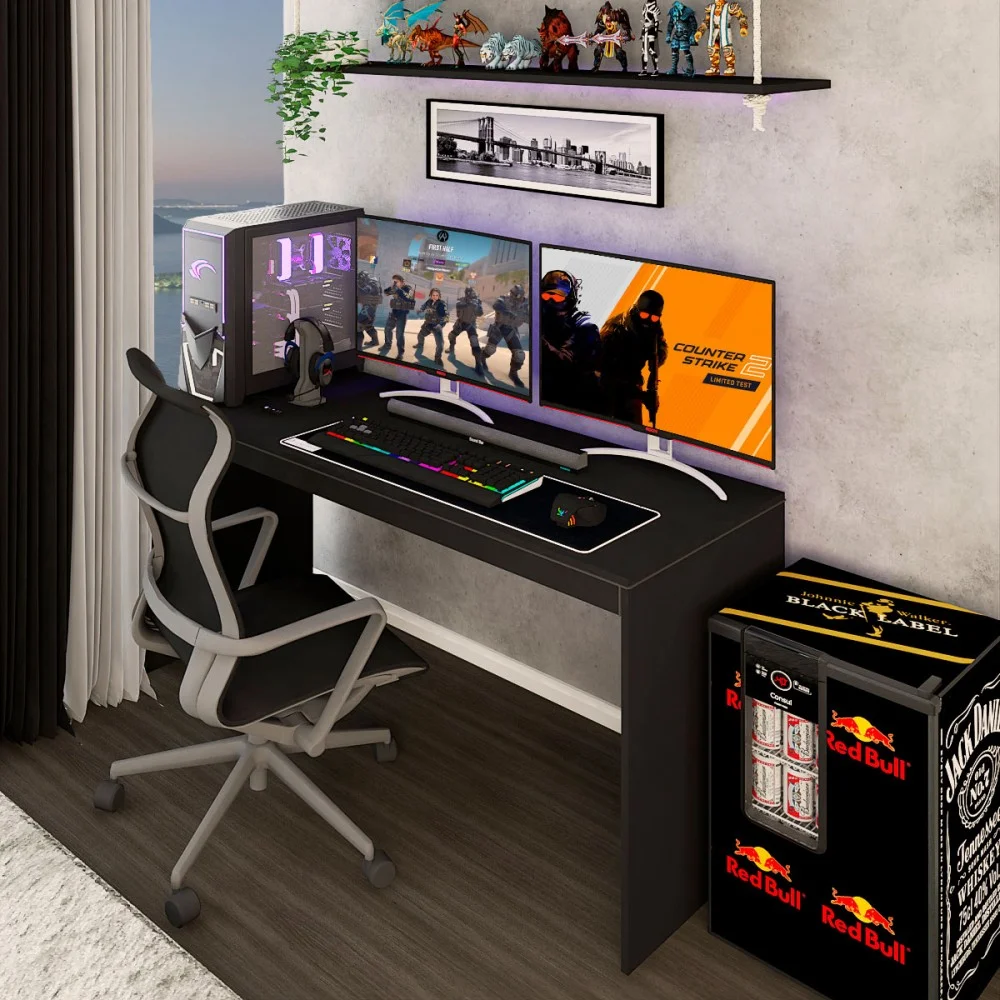 Imagem 3 de 4 do produto Mesa Gamer Battlestation Onix Tx - Panorama Móveis