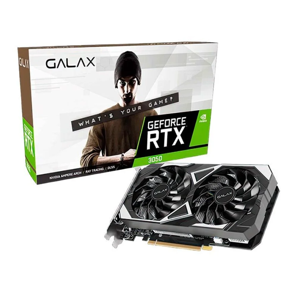 Placa De Vídeo Galax, Geforce RTX 3050 Ex V2 (1-click Oc), 6gb, Gddr6 - 35nrldhp9oid