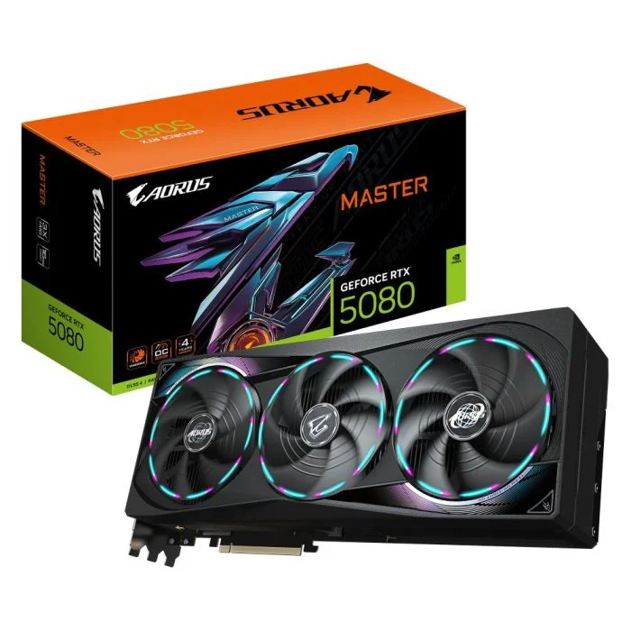 Placa De Video Gigabyte Aorus Master RTX 5080 16gb Gddr7 256 Bits Gv-n5080aorus M-16gd