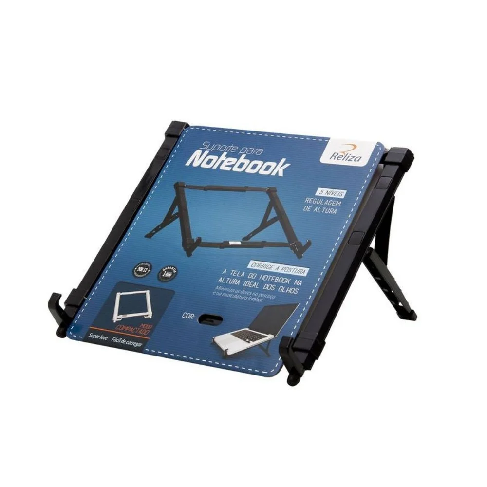 Imagem 2 de 3 do produto Suporte Portátil Notebook Regulável Ergonômico Reliza Nr17