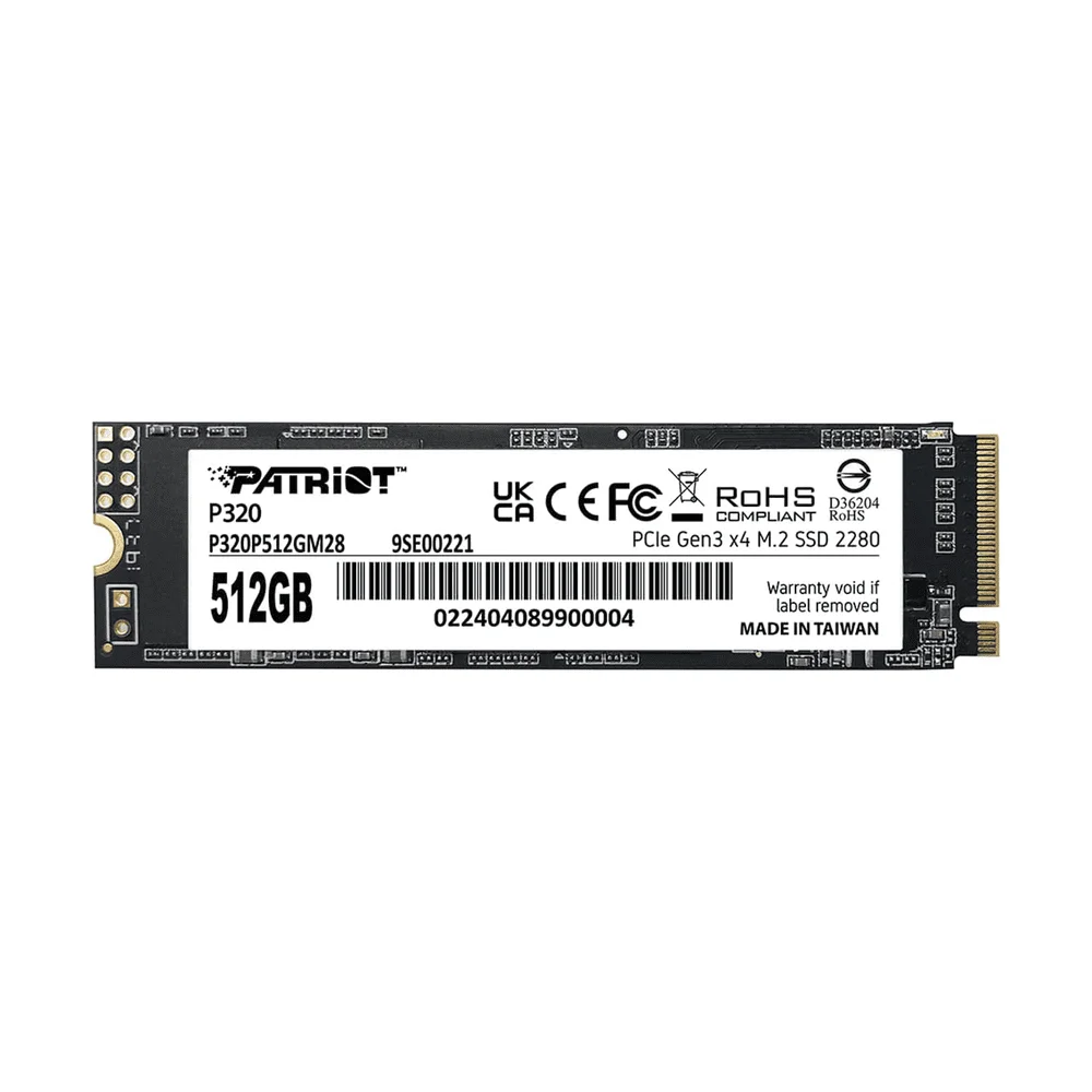 SSD M.2 Nvme 512gb Patriot P320 M.2 2280 PCie Gen3 X4