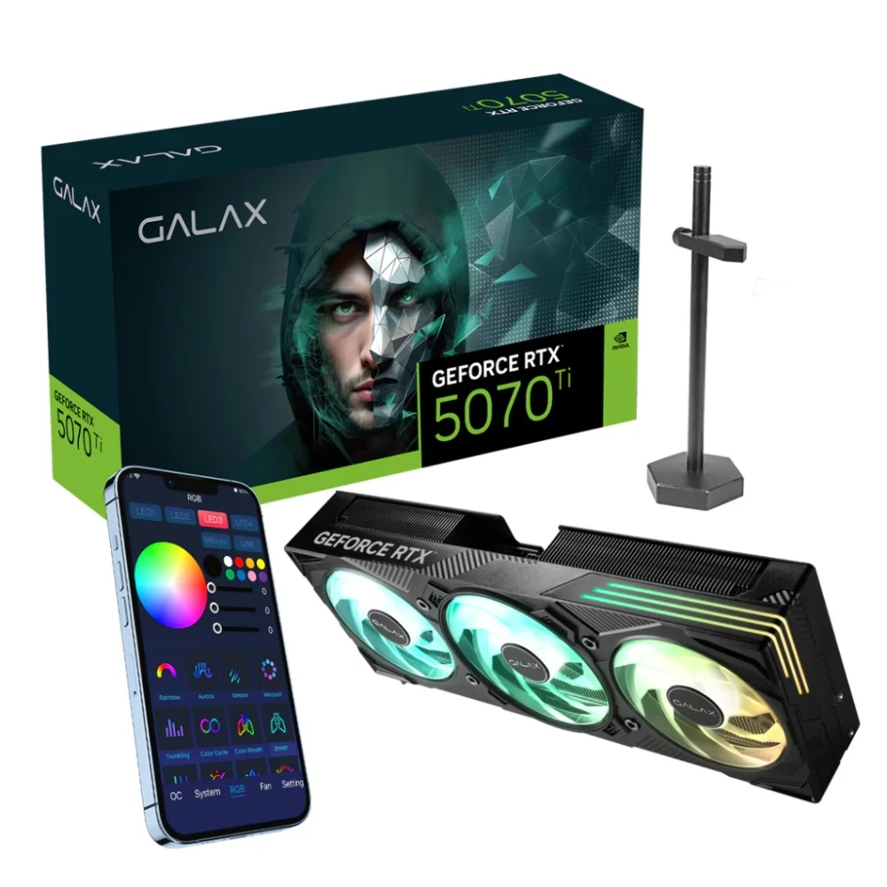 Placa De Video Galax RTX 5070 Ti Ex Gamer 16gb Gddr7 256bits - 57izn6mdbuex