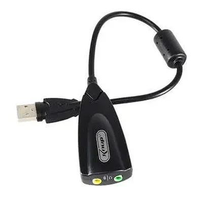 Placa De Som Externa Usb Fone + Microfone Hb-t130 Knup
