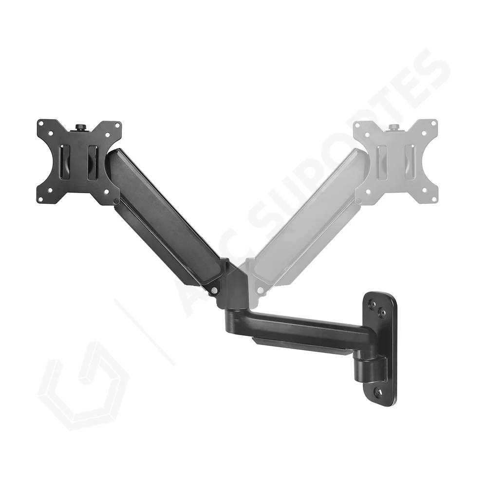 Imagem 4 de 5 do produto Suporte Articulado De Parede Com Pistão A Gás E Ajuste De Altura Para Monitores De 12 À 32 - Bluecase Bspmtg01-2 Cor:pre