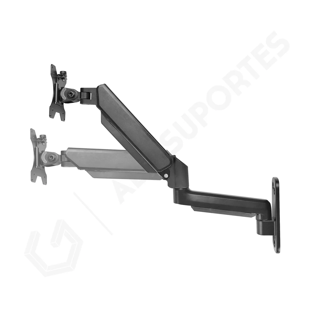 Imagem 5 de 5 do produto Suporte Articulado De Parede Com Pistão A Gás E Ajuste De Altura Para Monitores De 12 À 32 - Bluecase Bspmtg01-2 Cor:pre