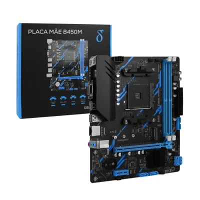 Placa Mãe Amd A320 B450, Micro-atx, Ddr4, Slot Nvme M.2, Sata 3.0, HDMI Vga Usb, PCi-e X16, Potente