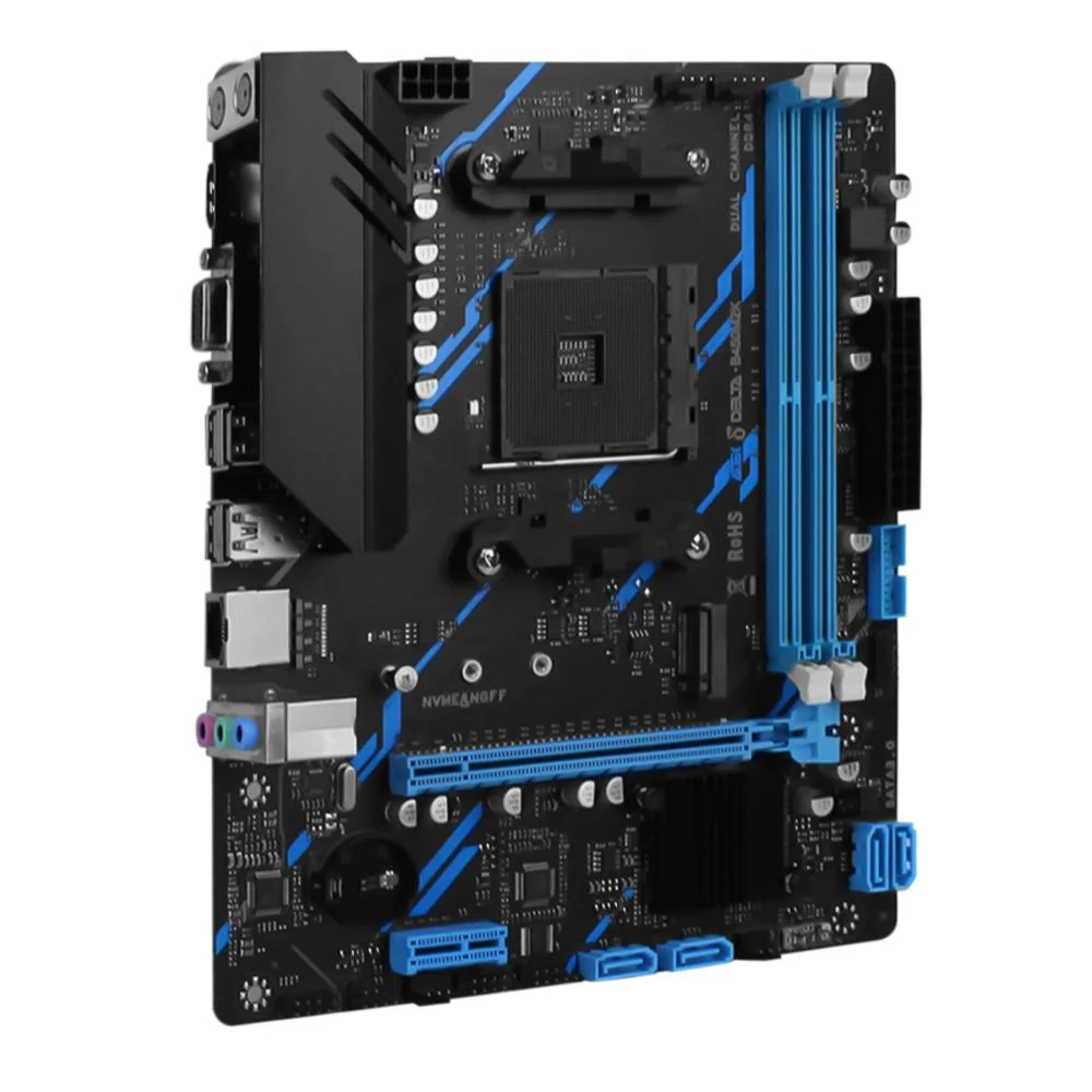 Placa Mãe Amd A320 B450, Micro-atx, Ddr4, Slot Nvme M.2, Sata 3.0, HDMI Vga Usb, PCi-e X16, Potente 5