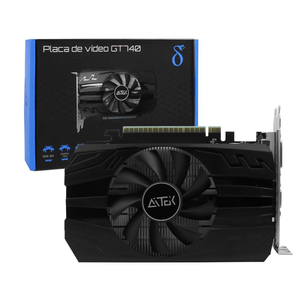 Placa De Vídeo Gamer Gt740, GDDR5 4gb, Clock 993mhz, PCi-e 3.0x16, 128bits, HDMI Dvi Vga, Alto Desempenho