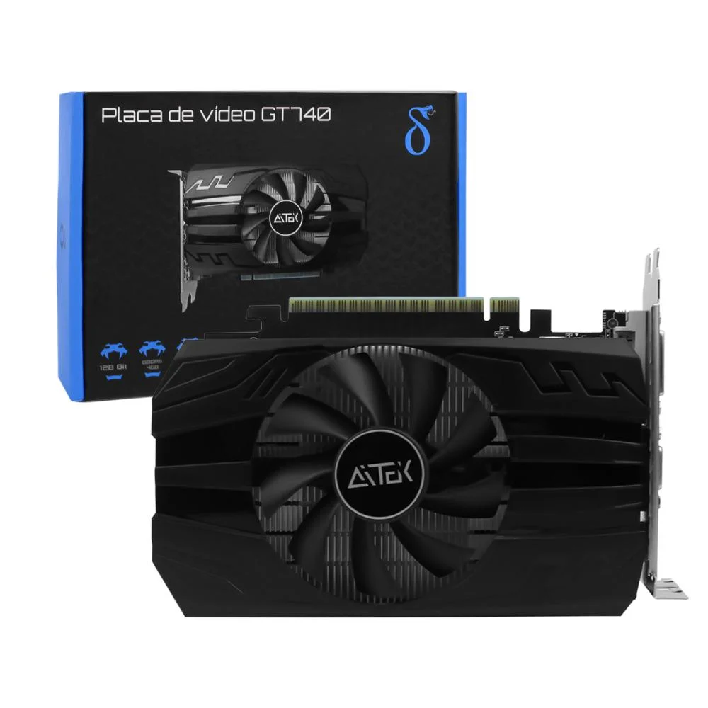 Placa De Vídeo Gamer Gt740, GDDR5 4gb, Clock 993mhz, PCi-e 3.0x16, 128bits, HDMI Dvi Vga, Alto Desempenho 4