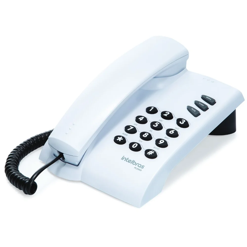 Imagem 2 de 5 do produto Telefone Fixo Com Fio Intelbras Sem Chave Cinza - 3 Unidades