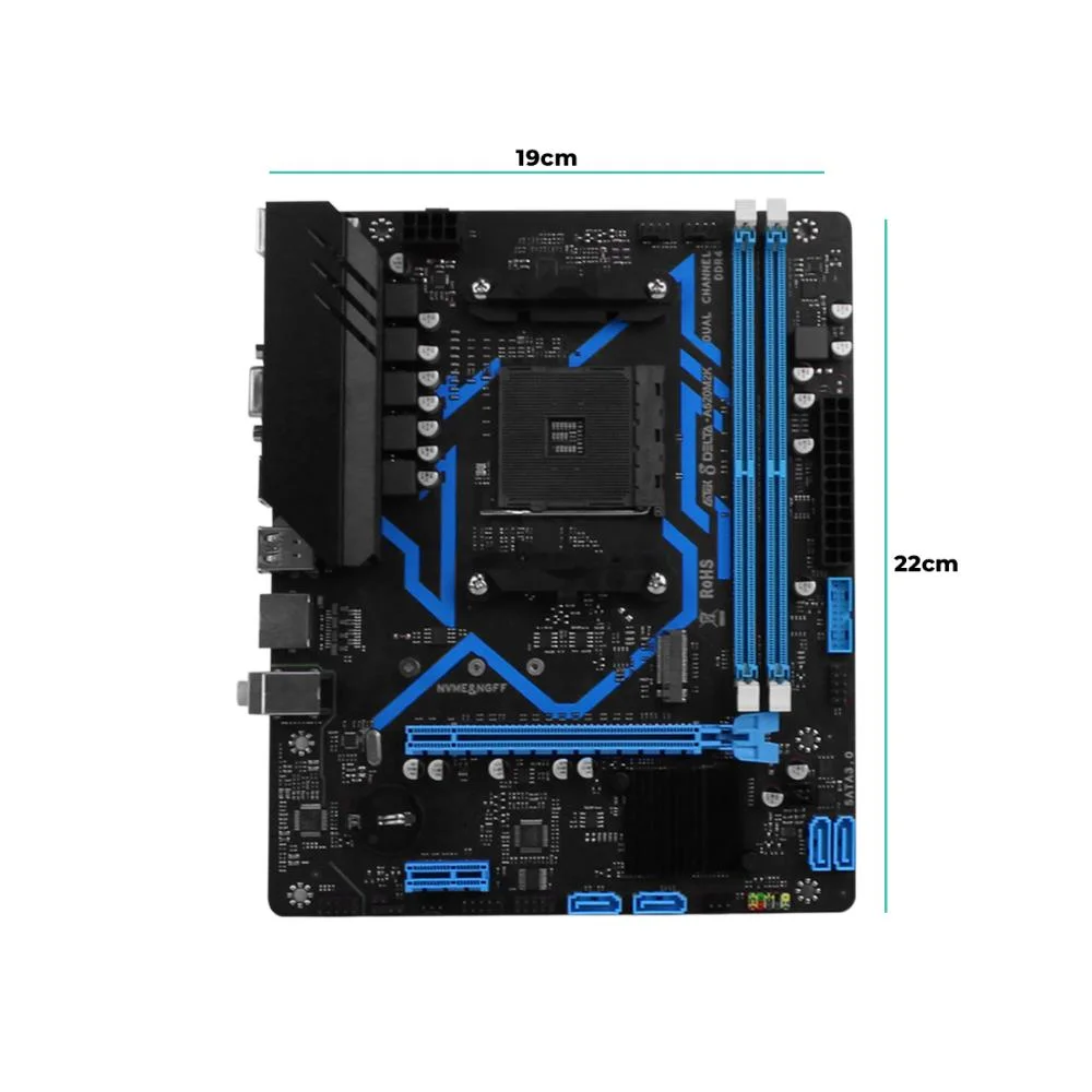 Placa Mãe Micro-atx Am4 A520, Amd Ryzen, Ddr4, PCi-e X16 4.0, Usb HDMI Vga, Pronta Entrega 5